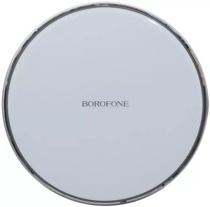 Бездротовий (індукційний) зарядний пристрій швидкої QI зарядки Borofone BQ3 Preference 10w silver