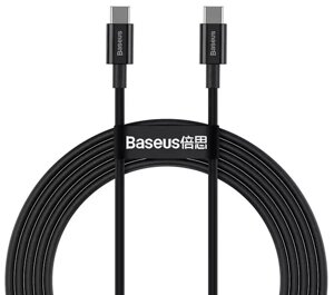 USB PD кабель baseus superior 20V 5A USB type-C - type-C cable black (CATYS-B01)