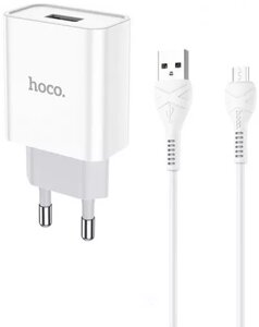 Мережевий зарядний пристрій Hoco C81A Asombroso + micro USB Cable White