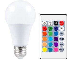 Лампа LED кольорова A80 RGB 15 Wt з пультом