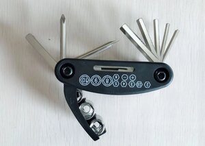 Багатофункціональний ключ для велосипеда 13 в 1, набір шестигранників, ключ для бортування, спицевой ключ
