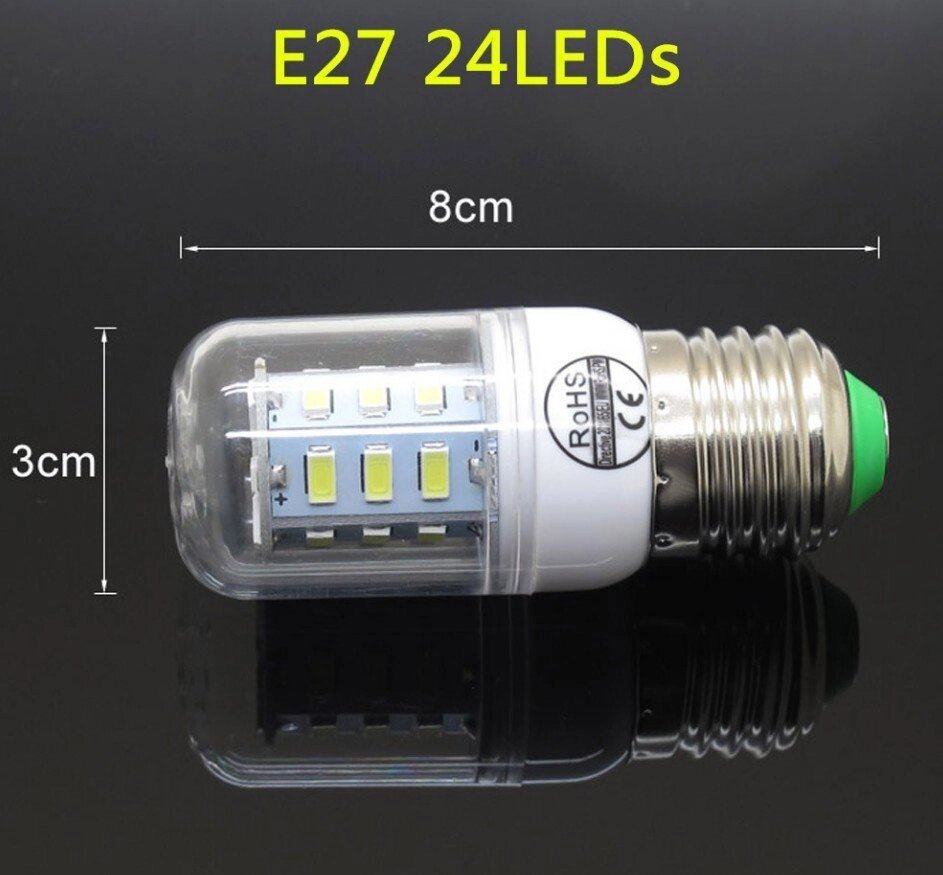 Лампа Epistar E27 кукуруза 9W 24 led - замовити