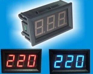 Вольтметр V27AC 75-300 В (синиие цифри) - Multitex (мінімальне замовлення 500 гр)