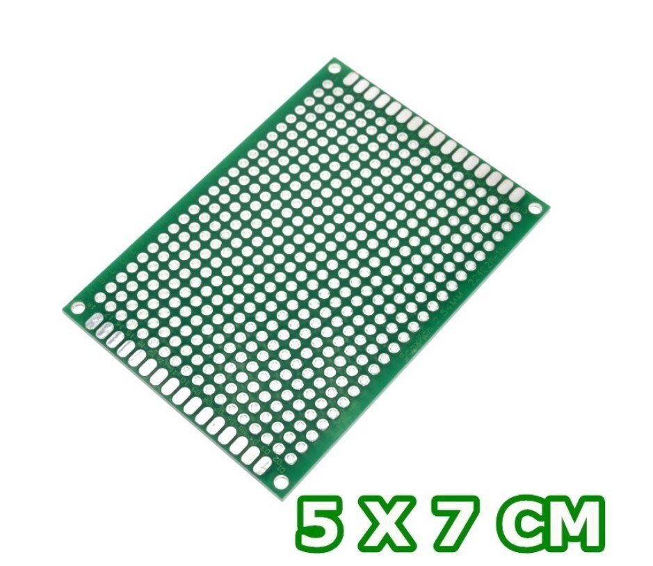 Монтажна плата фольгована 5x7 см склотекстоліт - Multitex (мінімальне замовлення 500 гр)