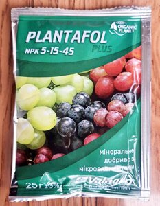 Добриво Плантафол+ (Plantafol Plus) 5.15.45, 25г дозрівання плодів, VALAGRO в Київській області от компании AgroSemka