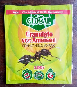 Засіб інсектицидний Global гранули від мурах 100г