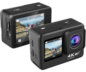 Action Camera Q60AR WiFi 4K + Пульт 2 дисплеї