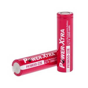 Акумулятор Li-ion Power-Xtra 18650 2200mAh 3.7V, Red