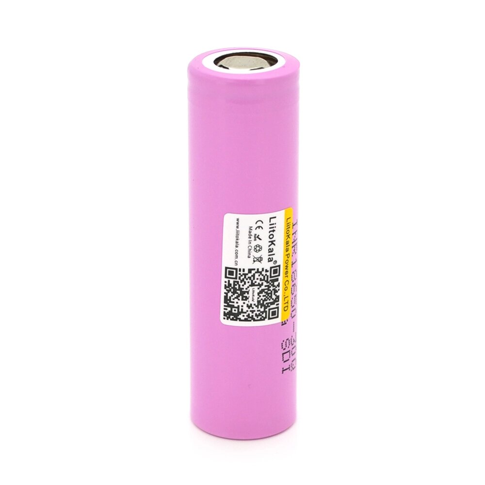 Акумулятор 18650 Li-Ion LiitoKala Lii-30Q, 3000mah (2900-3100mah), 27A, 3.7V (2.5-4.25V), Pink, PVC від компанії АВТОСТИЛЬ - фото 1