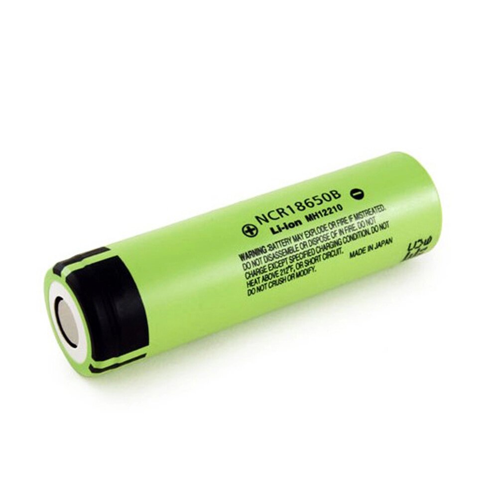 Акумулятор 18650 Li-Ion Panasonic NCR18650B, 1500mAh, 6.8A, 4.2/3.6/2.5V, GREEN (TIP TOP), OEM від компанії АВТОСТИЛЬ - фото 1