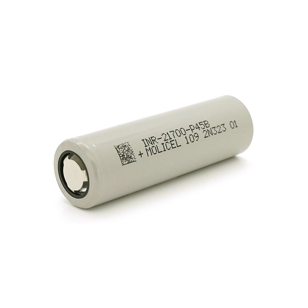 Акумулятор 21700 Li-Ion Molicel INR-21700-P45B (B) 4200mAh, 45A, 4.2/3.6/2.5V, Gray від компанії АВТОСТИЛЬ - фото 1