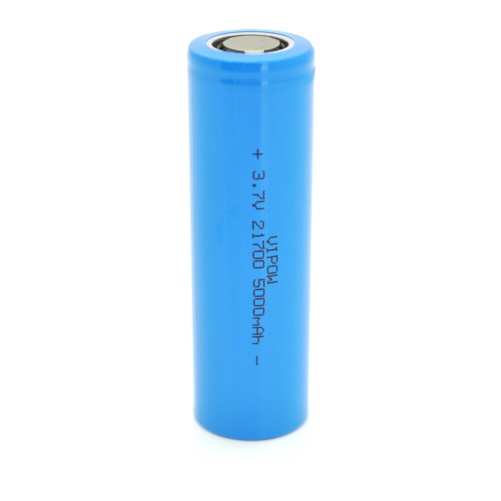 Акумулятор 21700 Li-Ion Vipow ICR21700 FlatTop, 5000mAh, 3.7V, Blue Q50/500 від компанії АВТОСТИЛЬ - фото 1