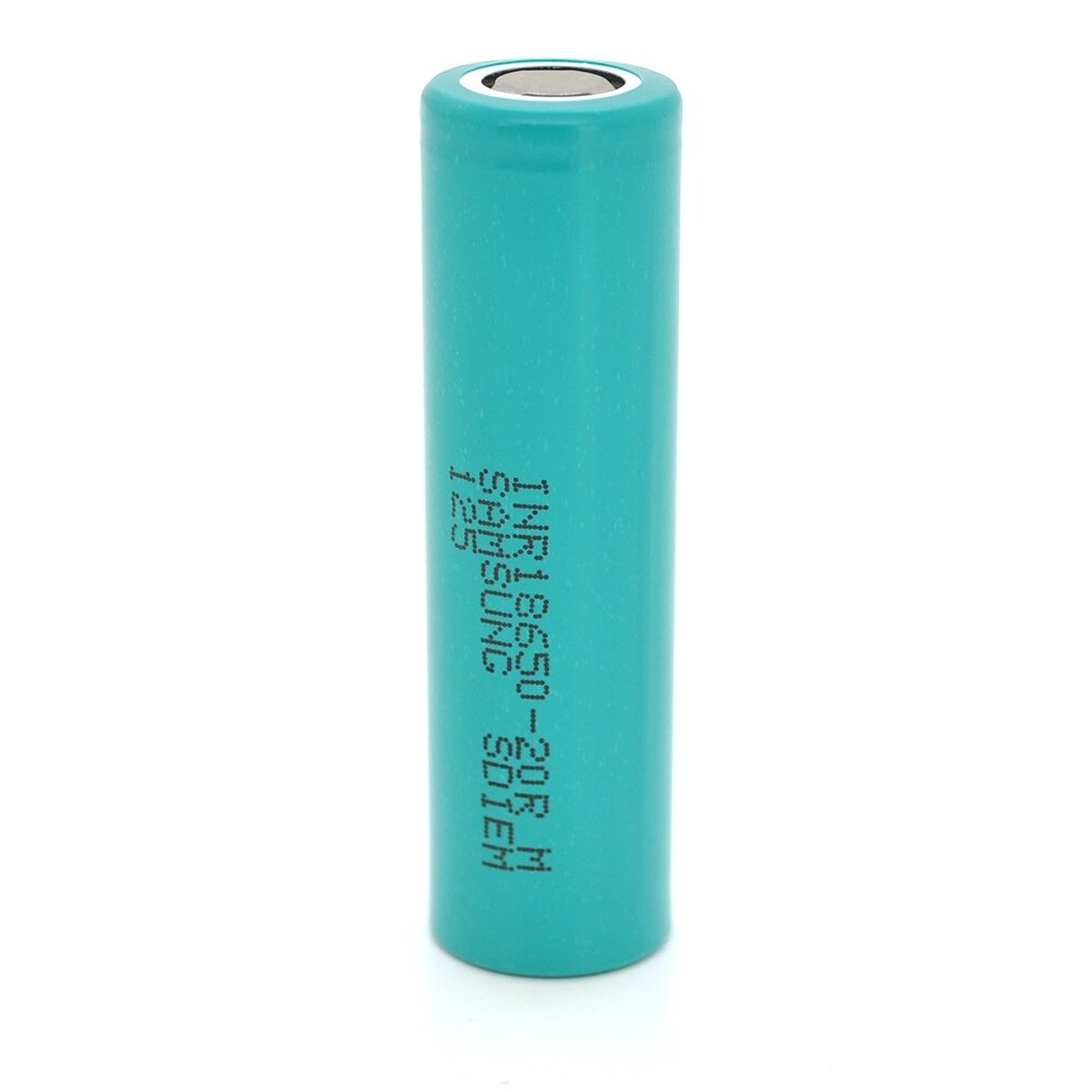 Акумулятор Li-Ion 18650 Samsung INR18650-20R, 2000mAh, 22A, 4.2/3.7/2.5V, GREEN, 2 шт в упаковці, ціна за 1 шт від компанії АВТОСТИЛЬ - фото 1