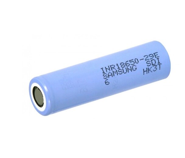 Акумулятор Li-Ion 18650 Samsung INR18650-29E (SDI-6), 2900mAh, 8.25A, 4.2/3.65/2.5V, BLUE, 2 шт в упаковці, ціна за 1 шт від компанії АВТОСТИЛЬ - фото 1