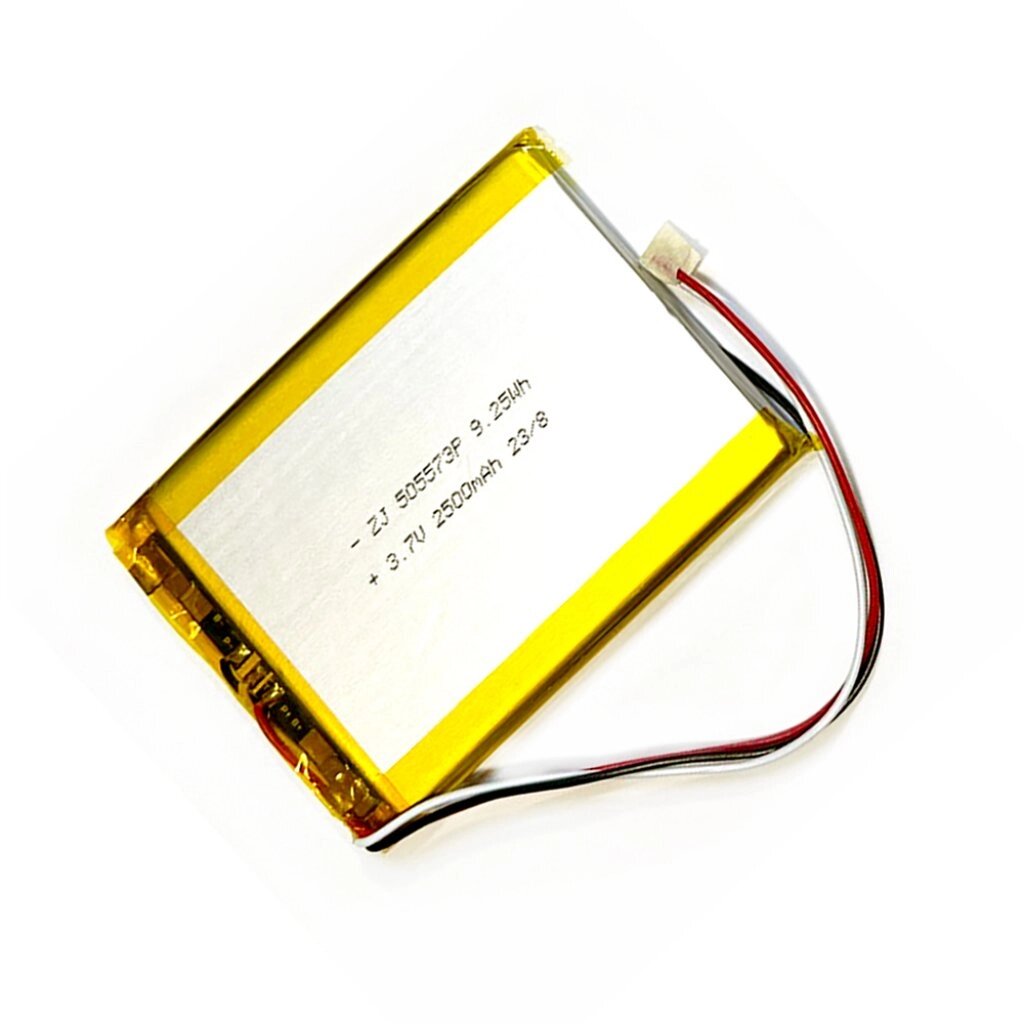 Акумулятор літій-полімерний Azimuth 3,7V 2500mAh 3pin (72х54х4 мм) від компанії АВТОСТИЛЬ - фото 1