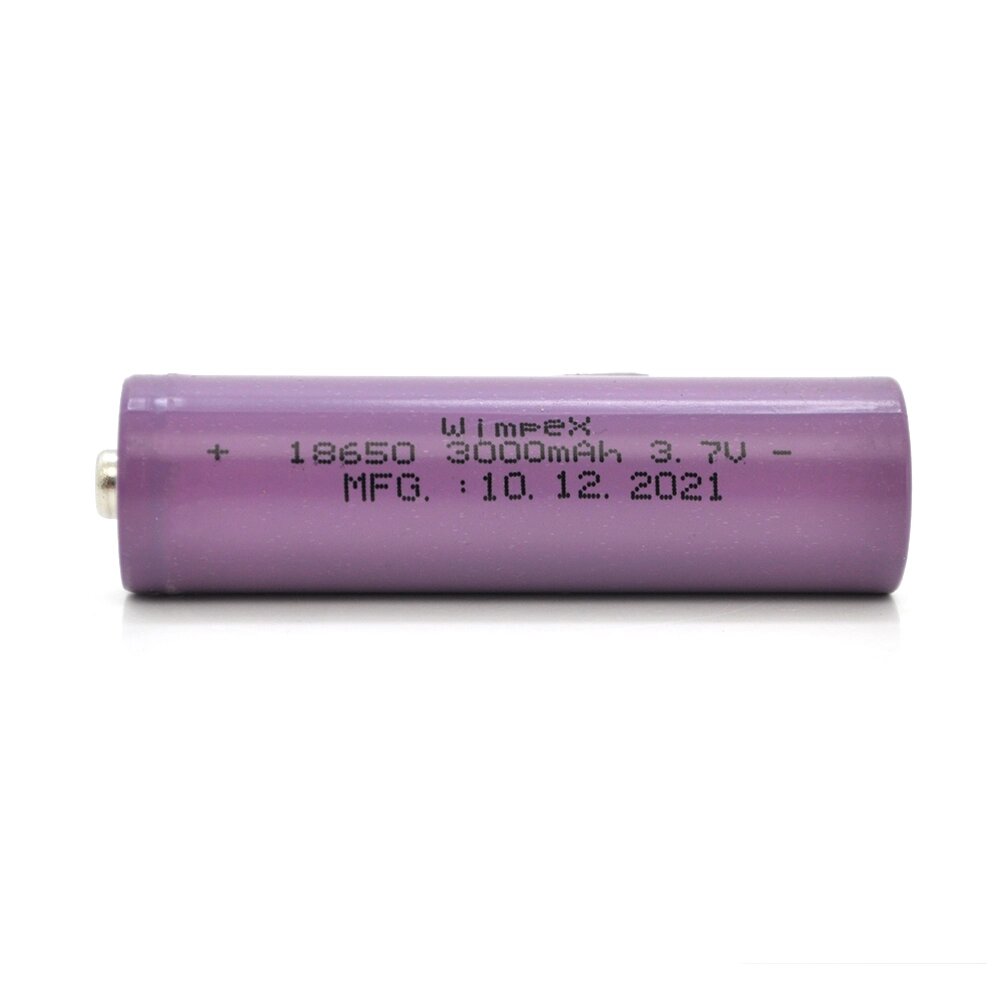 Акумулятор WMP-3000 18650 Li-Ion Tip Top, 1000mAh, 3.7V, Purple від компанії АВТОСТИЛЬ - фото 1