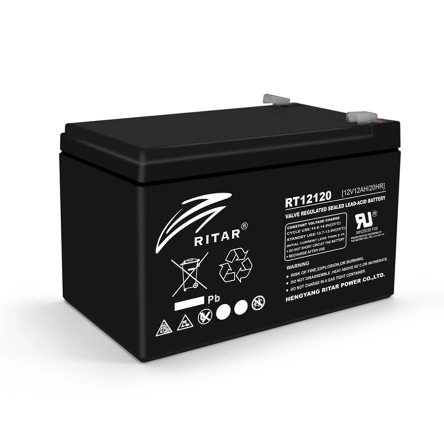 Акумуляторна батарея AGM RITAR RT12120B, Black Case, 12V 12.0Ah ( 151х98х 95 (101) ) Q4 від компанії АВТОСТИЛЬ - фото 1