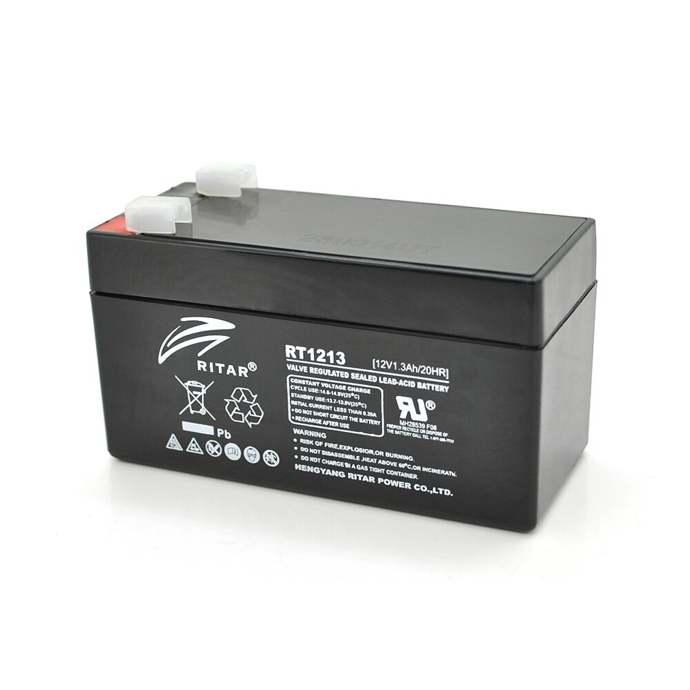 Акумуляторна батарея AGM RITAR RT1213, Black Case, 12V 1.3Ah  ( 98 х 44 х 53 (59) ) Q20 від компанії АВТОСТИЛЬ - фото 1