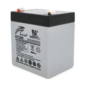 Акумуляторна батарея AGM RITAR RT1245, Gray Case, 12V 4.5Ah ( 90 х 70 х 101 (107Q10