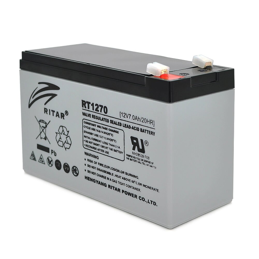 Акумуляторна батарея AGM RITAR RT1270, Gray Case, 12V 7.0Ah ( 151 х 65 х 94 (100) ) Q10 від компанії АВТОСТИЛЬ - фото 1