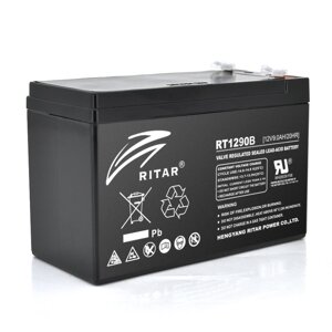 Акумуляторна батарея AGM RITAR RT1290B, Black Case, 12V 9.0Ah ( 151 х 65 х 94 (100Q10