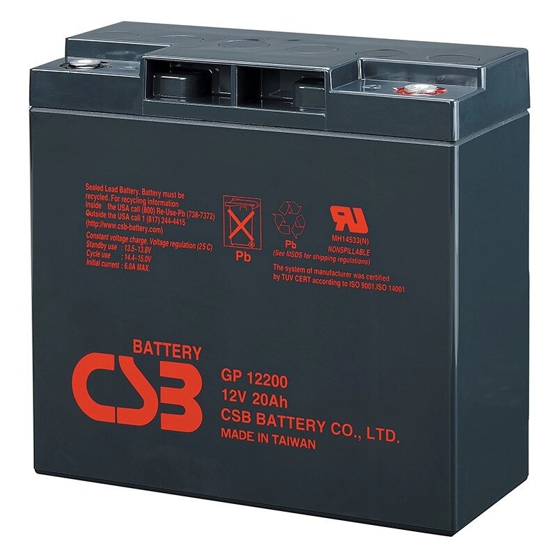 Акумуляторна батарея CSB GP12200, 12V 20Ah (181х77х167 мм), Q4 від компанії АВТОСТИЛЬ - фото 1