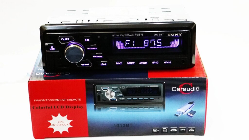 Автомагнітола 1013BT ISO + BLUETOOTH - MP3 Player, FM, USB, SD, AUX від компанії АВТОСТИЛЬ - фото 1