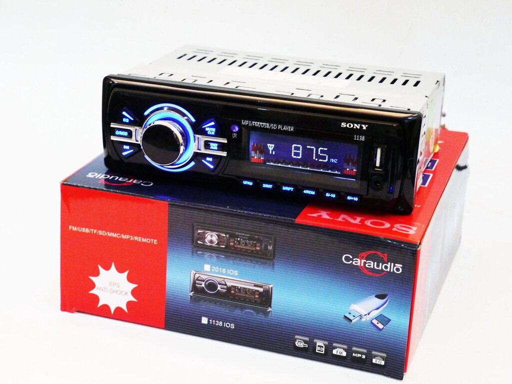 Автомагнітола 1138 Usb+Sd+Fm+Aux+ пульт (4x50W) від компанії АВТОСТИЛЬ - фото 1