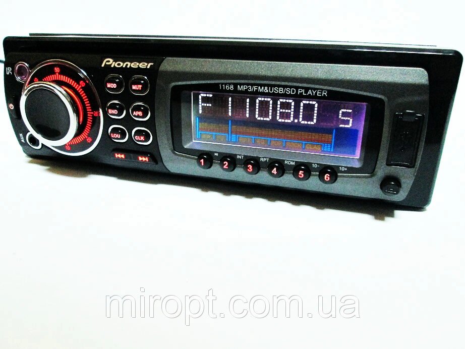 Автомагнітола 1168 — USB+SD+AUX+FM (4x50W) від компанії АВТОСТИЛЬ - фото 1