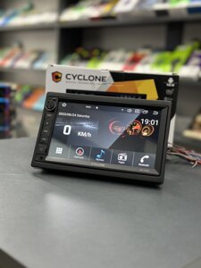 Автомагнітола 2 DIN CYCLONE MP-7098A DSP Android 10 + Камера в подарунок