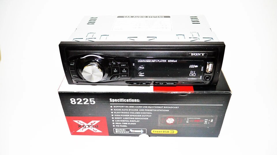 Автомагнітола 8225 USB+SD+FM+AUX+ пульт (4x50W) від компанії АВТОСТИЛЬ - фото 1