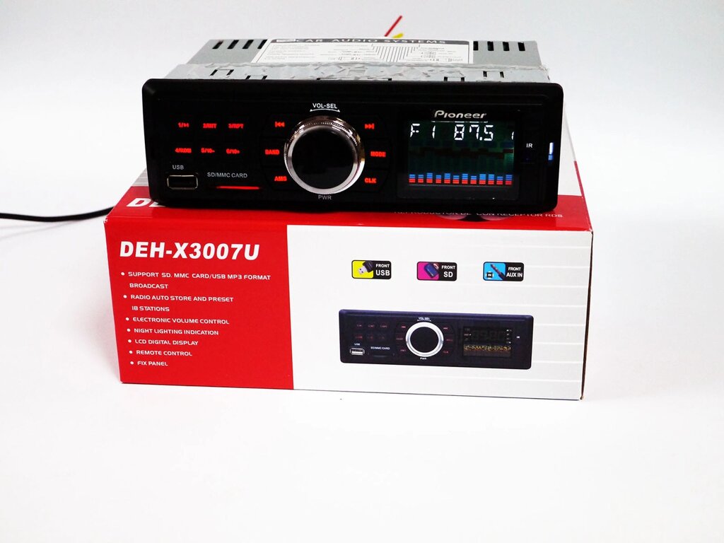 Автомагнітола DEH-X3007U — USB+SD+FM+AUX від компанії АВТОСТИЛЬ - фото 1