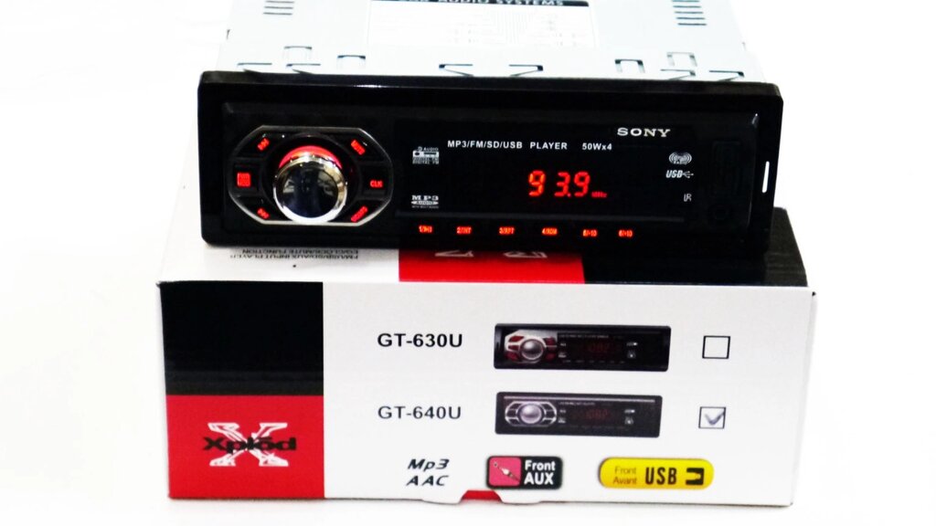 Автомагнітола GT-640U ISO USB+SD+FM+AUX+ пульт (4x50W) від компанії АВТОСТИЛЬ - фото 1