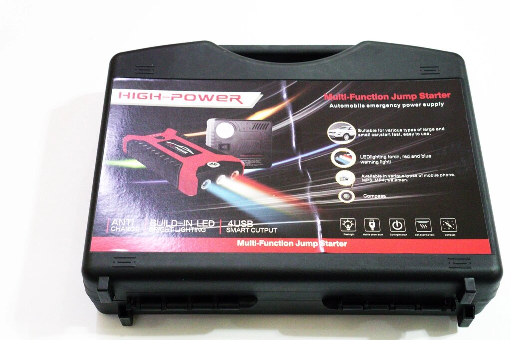 Car jump starter 25000 mAh Power Bank зарядно-пусковий пристрій для машини 4хUSB+Фонарик + КОМПРЕСОР від компанії АВТОСТИЛЬ - фото 1