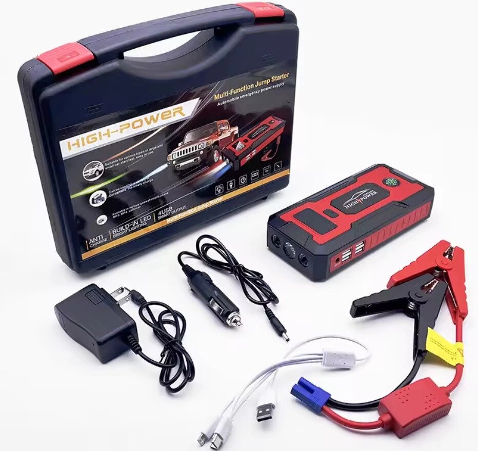 Car jump starter LCD 20000 mAh Power Bank зарядно-пусковий пристрій для машини 4xUSB+Фонарик від компанії АВТОСТИЛЬ - фото 1