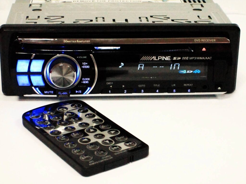 D831 DVD магнітола + USB + SD + AUX + FM (4x50W) від компанії АВТОСТИЛЬ - фото 1