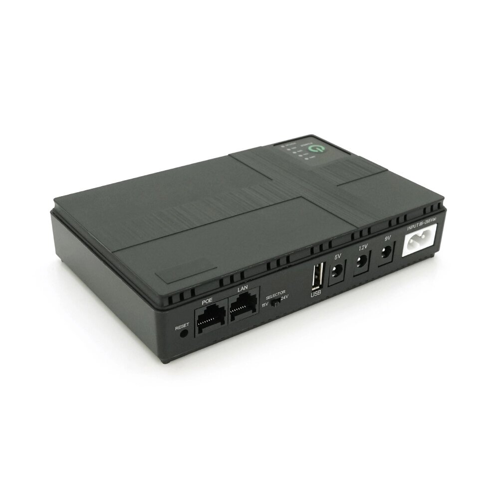 ДБЖ для роутерів/комутаторів DC1018P, 18W, Output: USB-5V, DC-5V/9V/12V, POE-15/24V, 1/2A, Li-ion 10400mAh, від компанії АВТОСТИЛЬ - фото 1