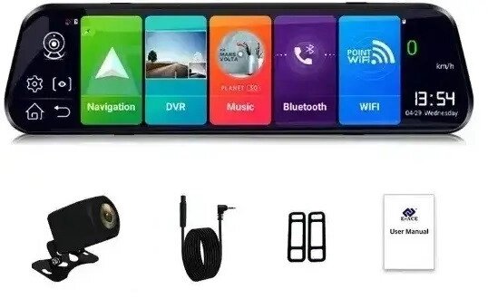 DVR MR-810 Дзеркало реєстратор, 10", GPS-навігатор, Wi-Fi, Android, 3G від компанії АВТОСТИЛЬ - фото 1