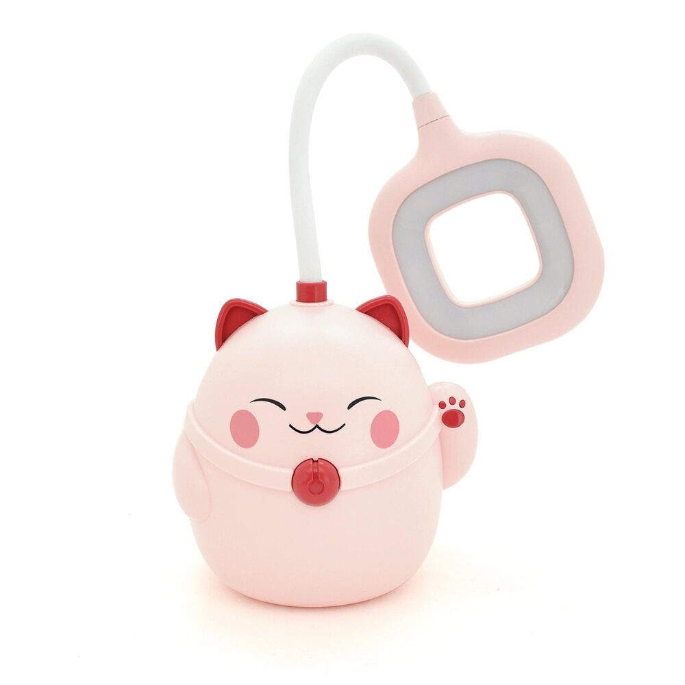 Гнучка настільна лампа PINK CAT з органайзером СS-290-3, 2 режими, 4,2V 600mAh. 3 години роботи, 42см, 200гр, Box від компанії АВТОСТИЛЬ - фото 1