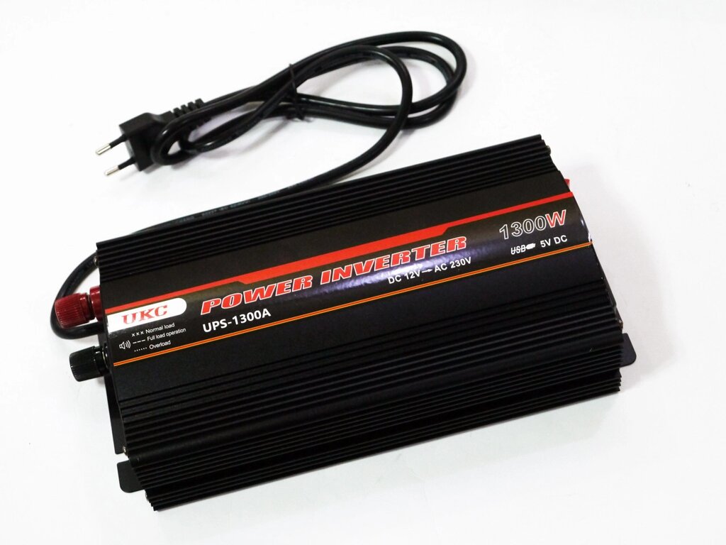 Инвертор Powerone 1300W с Зарядкой 12V 220V  Преобразователь від компанії АВТОСТИЛЬ - фото 1