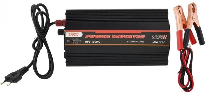 Інвертор Powerone 1300W з Зарядкою 12V 220V Перетворювач від компанії АВТОСТИЛЬ - фото 1