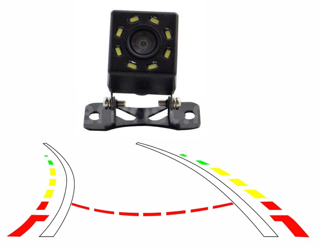 Камера заднього виду 102 з підсвічуванням і динамічної розміткою від компанії АВТОСТИЛЬ - фото 1