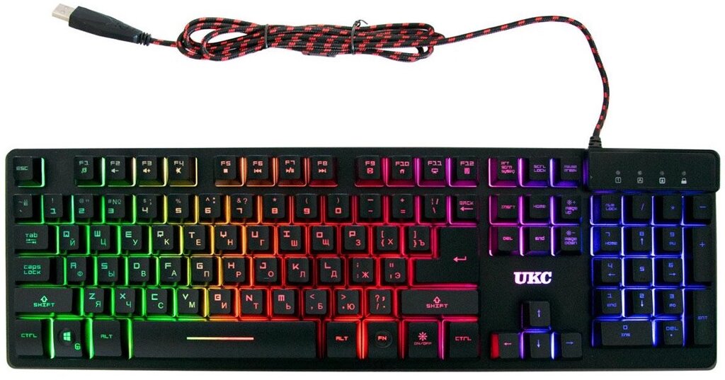 KEYBOARD ZYG 800 Клавіатура USB з підсвіткою від компанії АВТОСТИЛЬ - фото 1