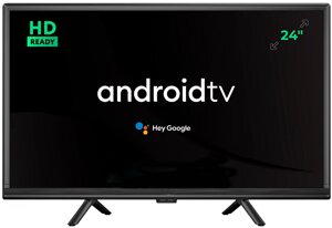 LCD LED телевизор 24" smart TV, wifi, 1gb ram, 8gb rom, T2, USB, HDMI, android 13