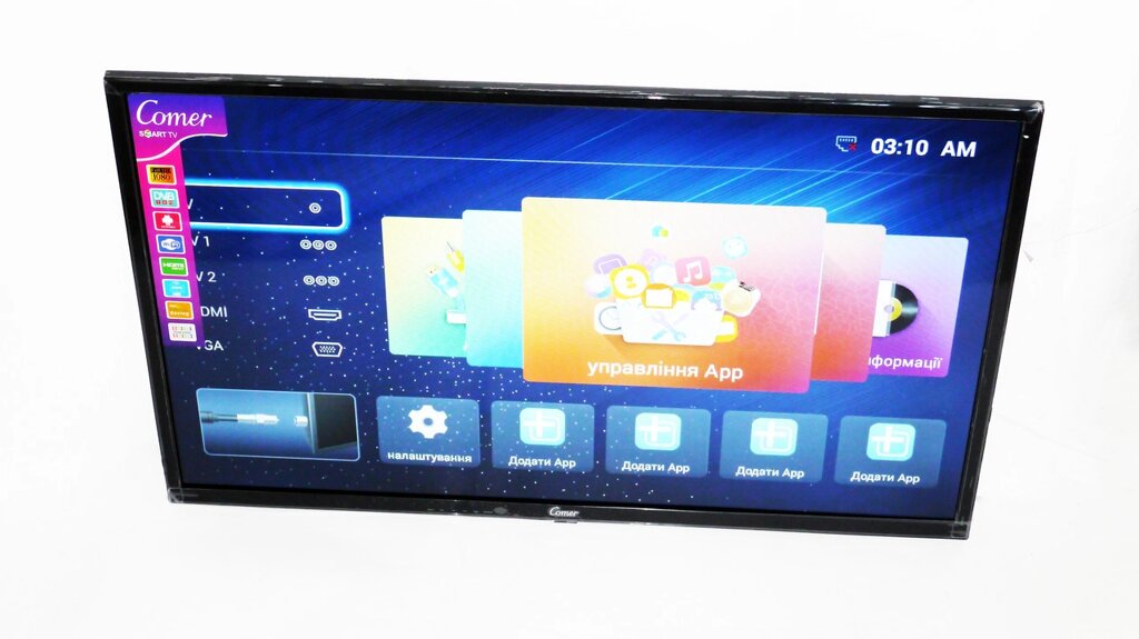 LCD LED Телевізор Comer 32" Smart TV, WiFi, 1Gb Ram, Rom 4Gb, T2, USB/SD, HDMI, VGA, Android 4.4 від компанії АВТОСТИЛЬ - фото 1