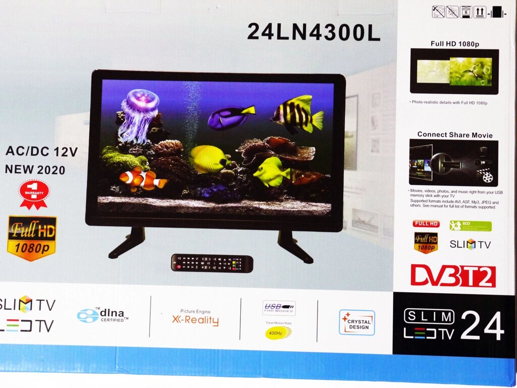 LCD LED Телевізор Domotec 24" DVB - T2 HDMI IN/USB/VGA/SCART/COAX OUT/PC AUDIO IN від компанії АВТОСТИЛЬ - фото 1