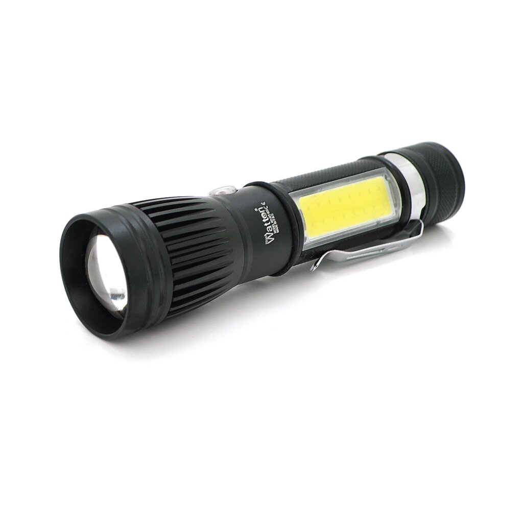 Ліхтарик ручний Watton WT-602, Cree T6+16SMD, 3 реж., ZOOM, 6800mAh акумулятор, заряджання microUSB. IP44. 135 х 30 х від компанії АВТОСТИЛЬ - фото 1