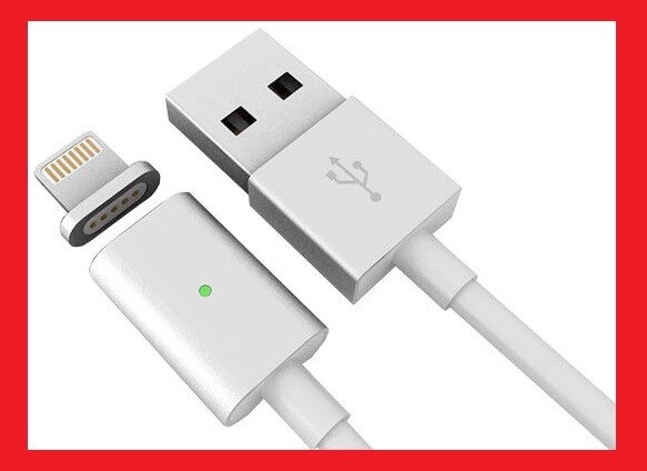 Магнітний кабель USB - Lightning - Білий від компанії АВТОСТИЛЬ - фото 1