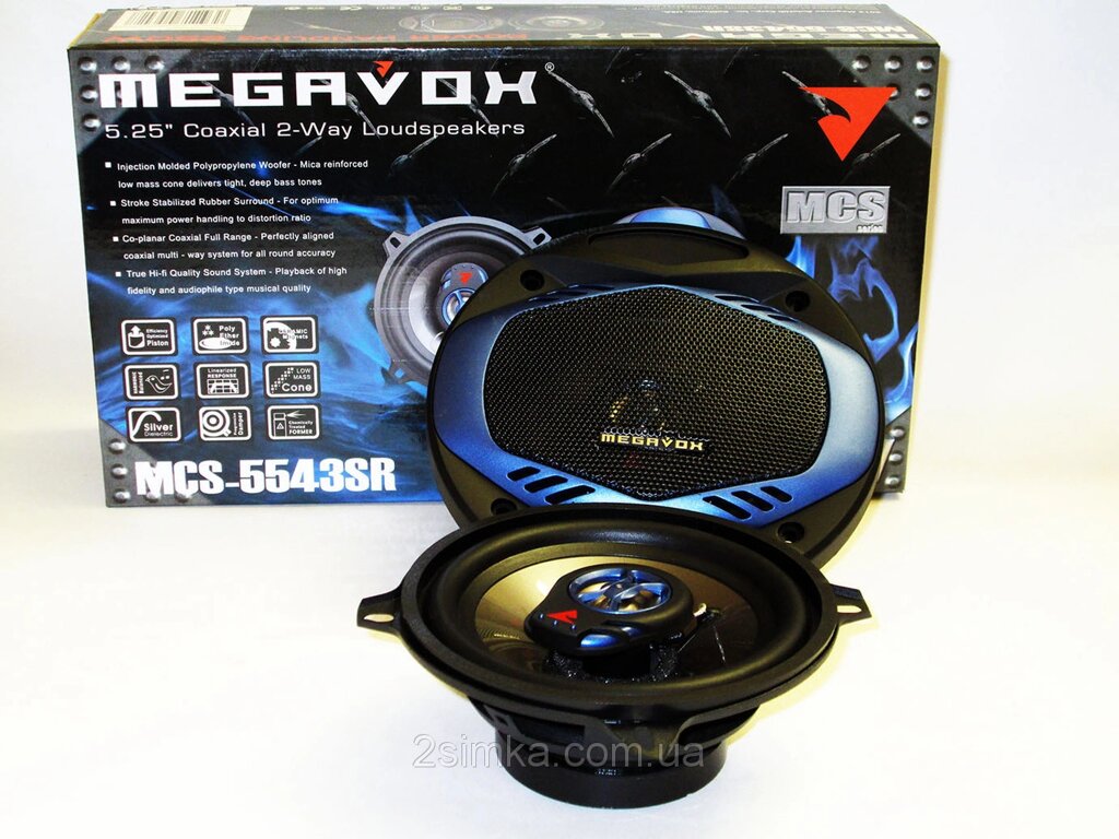 MEGAVOX MCS-5543SR (250w) двосмугові від компанії АВТОСТИЛЬ - фото 1