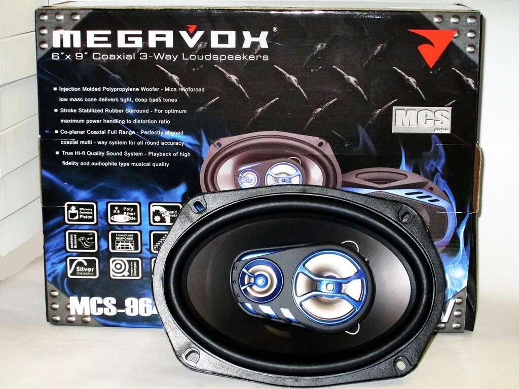 MEGAVOX MCS-9643SR 6х9 овали (500W) 3х смугові від компанії АВТОСТИЛЬ - фото 1